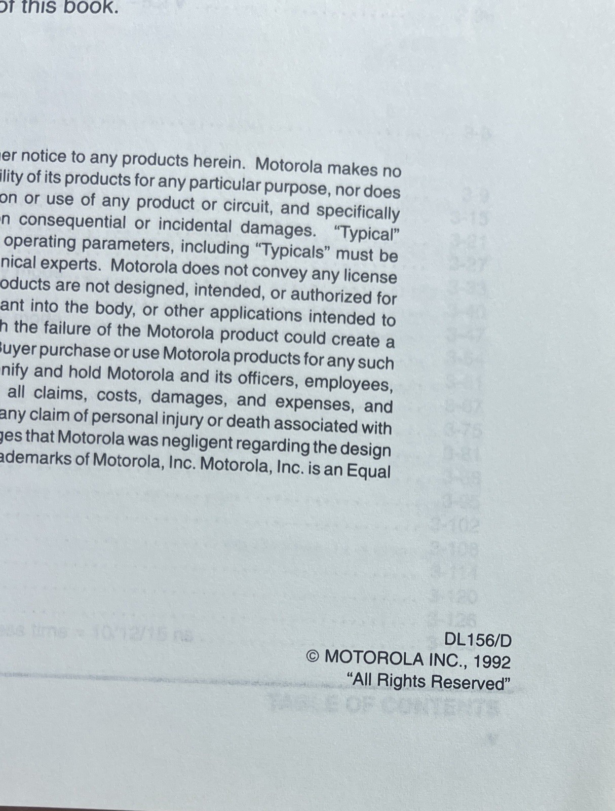 MOTOROLA Fast Static RAM BiCMOS, CMOS AND Module Data 1992 TPB DL 156/D