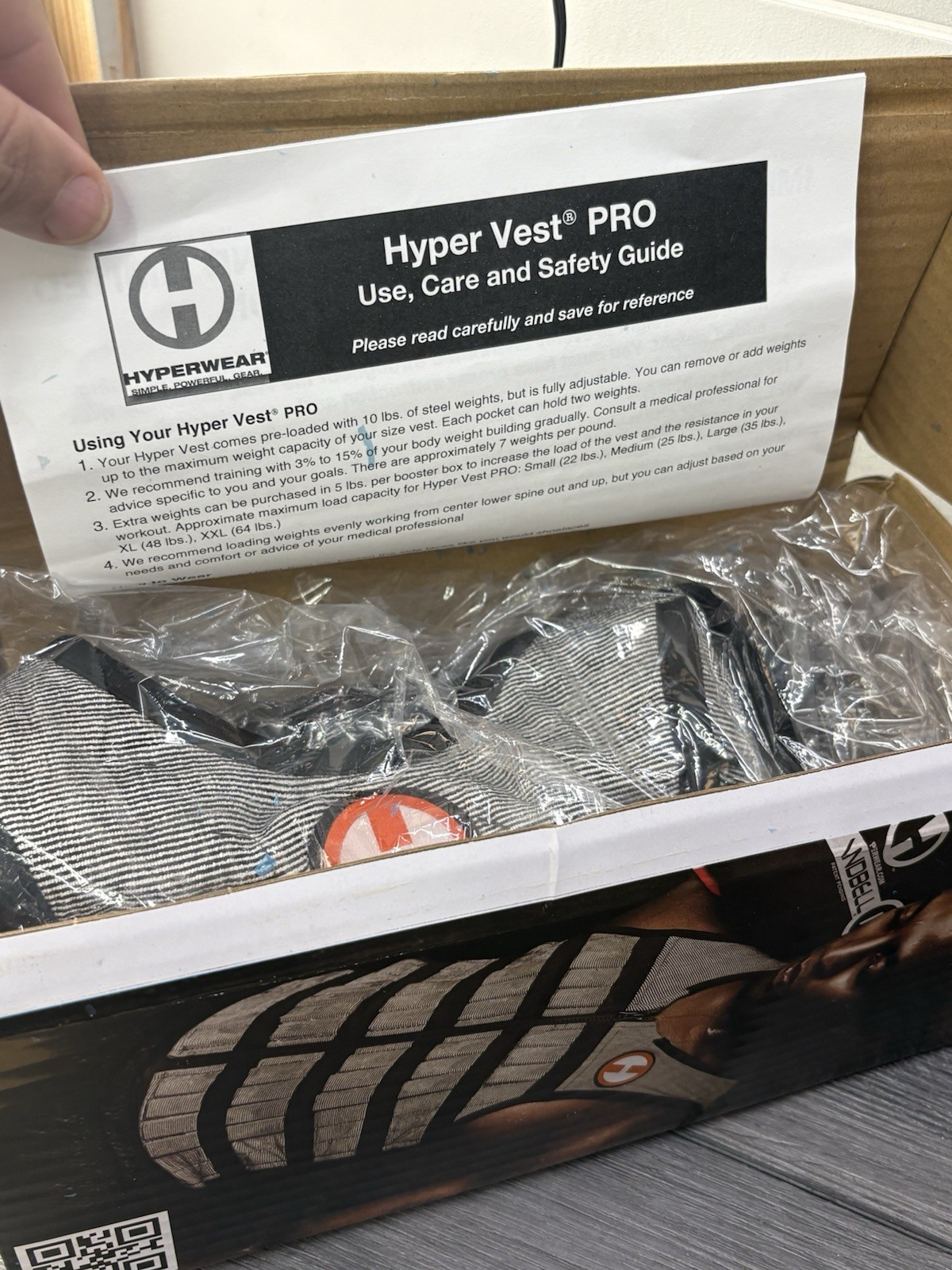 Hyperwear Hyper Vest PRO Weighted UNISEX Small Black & Silver 🔥🔥