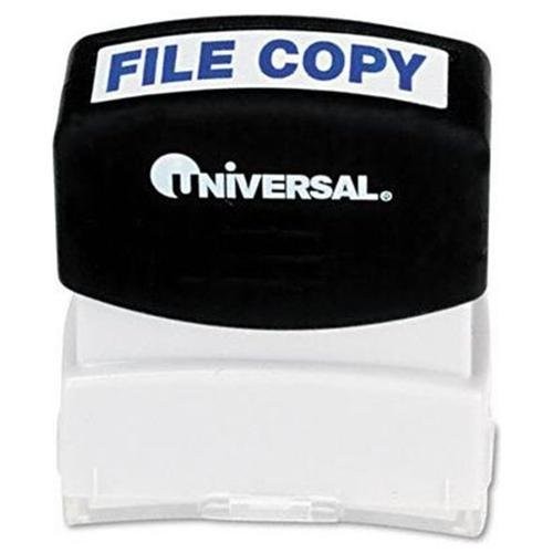 Universal Office Products 10104 Message Stamp, Pre-Inked, Blue