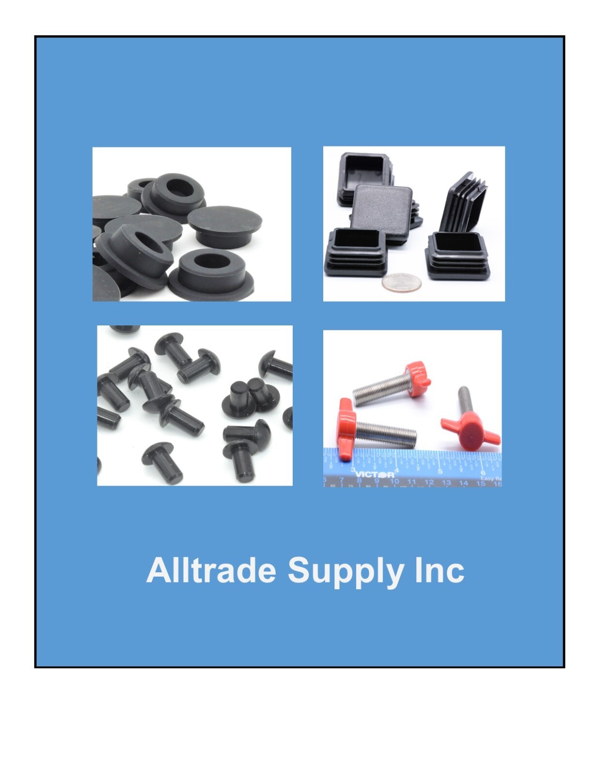5/16” Rubber Hole Plugs Push In Stem Bumper 25 per package