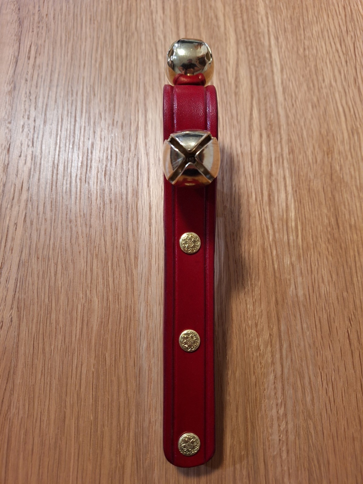 Red Leather Hand Bells
