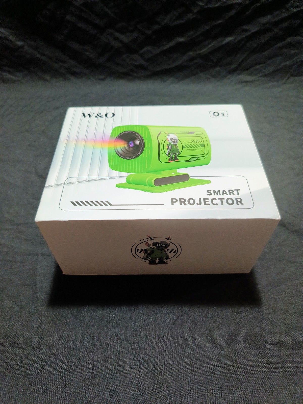 W&O 4K 1080P Mini Projector WiFi Bluetooth UHD Portable Home Theater, Android 10