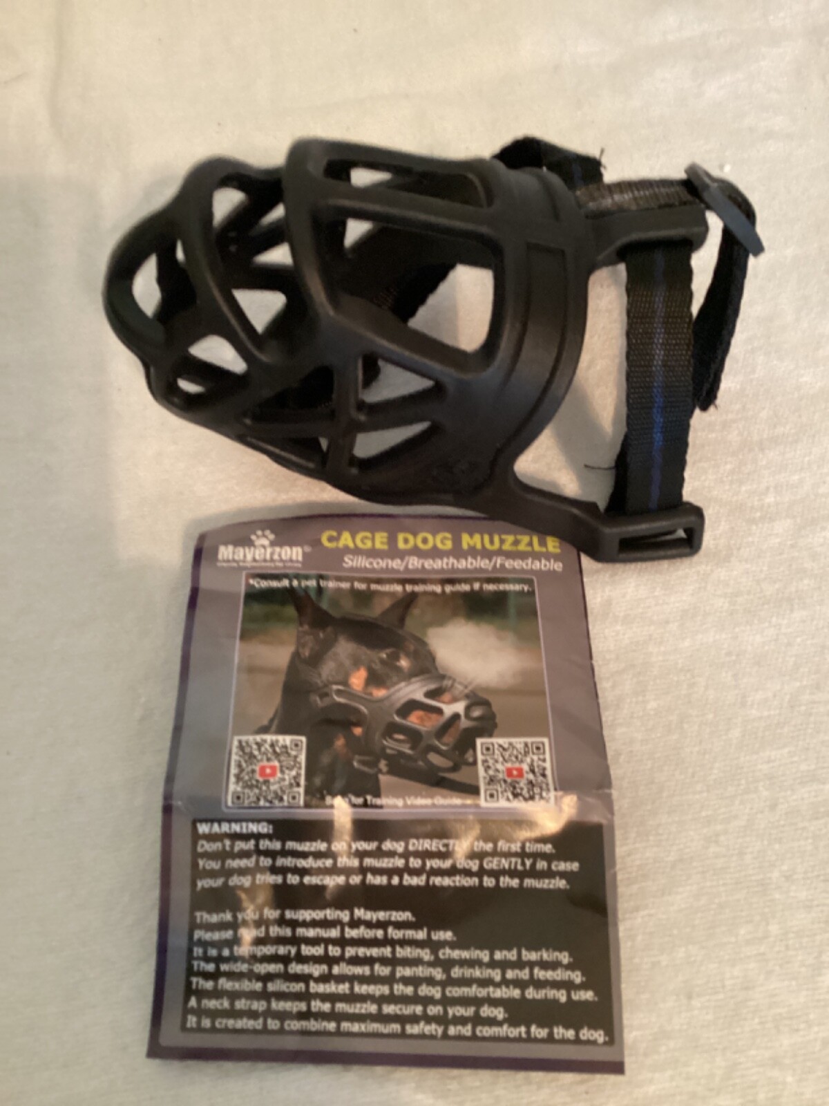 Mayerzon Dog Muzzle Silicone/Breathable/Feed-able For Small Dogs
