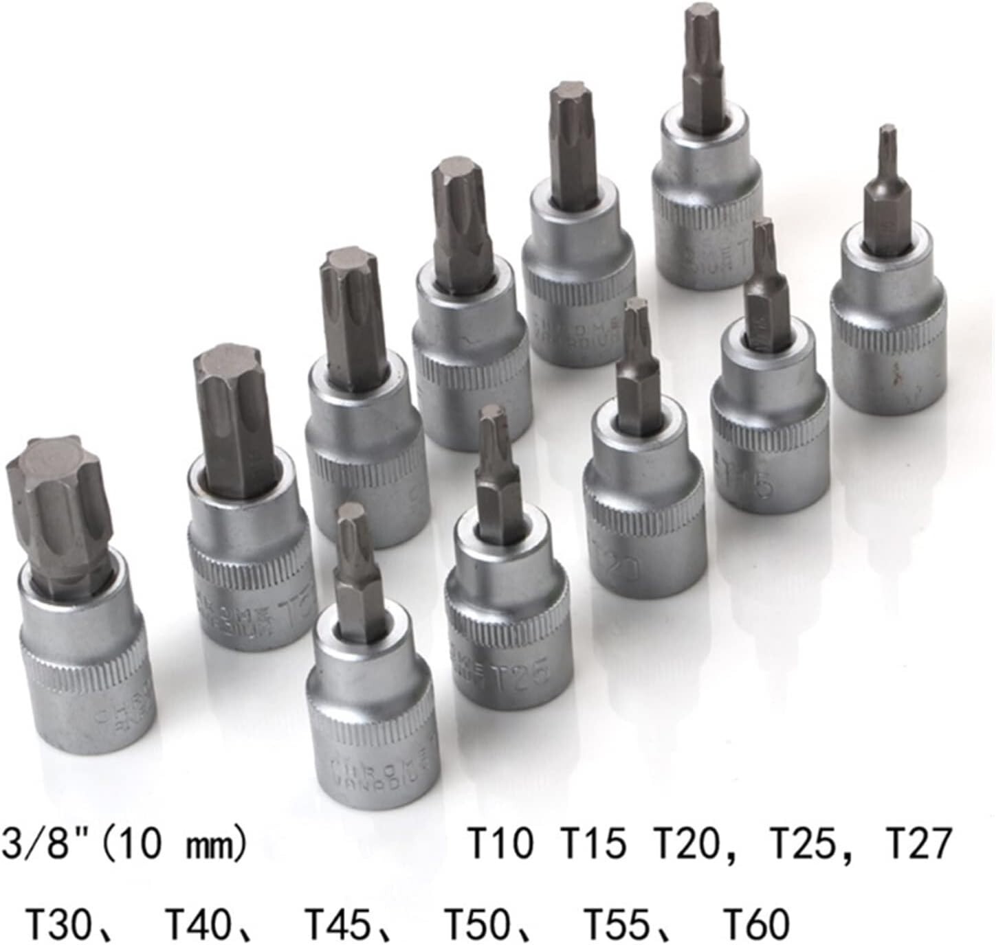 34 Pcs Drive Male Female Torx Star Bit Socket E-socket Set Handheld Tool + Case