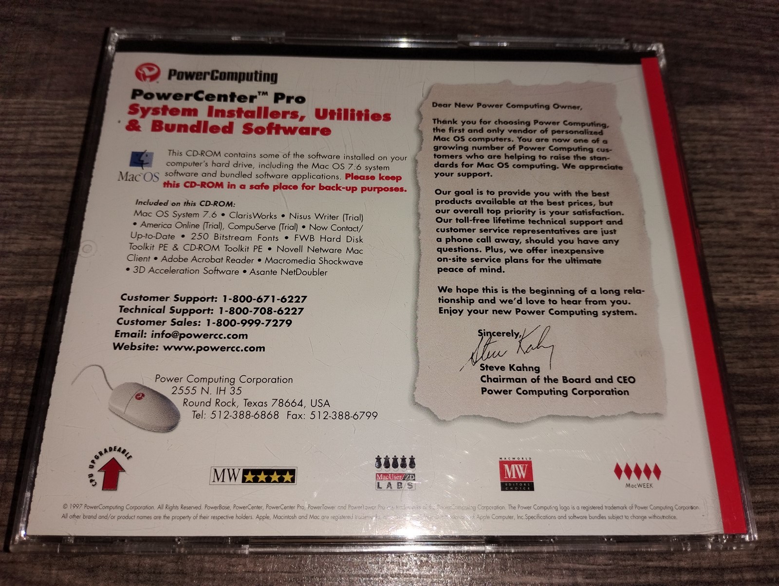Power Computing 1997 PowerCenter Pro System Software CD-ROM Mac OS 7.6 Rel. 3.0