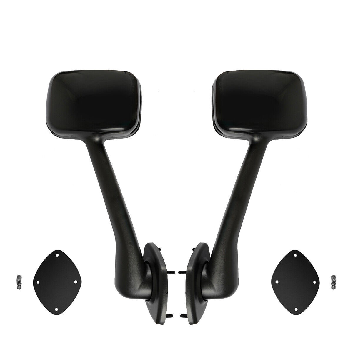 Pair Black Hood Mirrors For Freightliner Cascadia 2008-2017 Left LH & Right RH