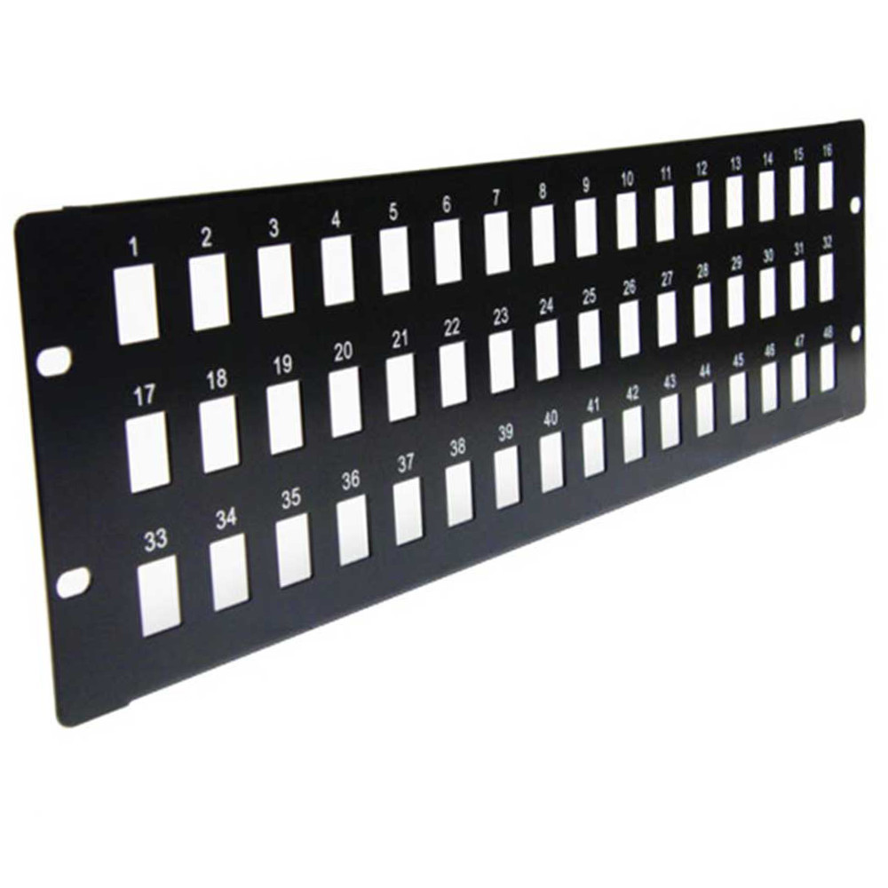 2 PACK 48-Port Keystone Jack Blank Patch Panel Plate Cat6 RJ45 19" Rack Mount 3U