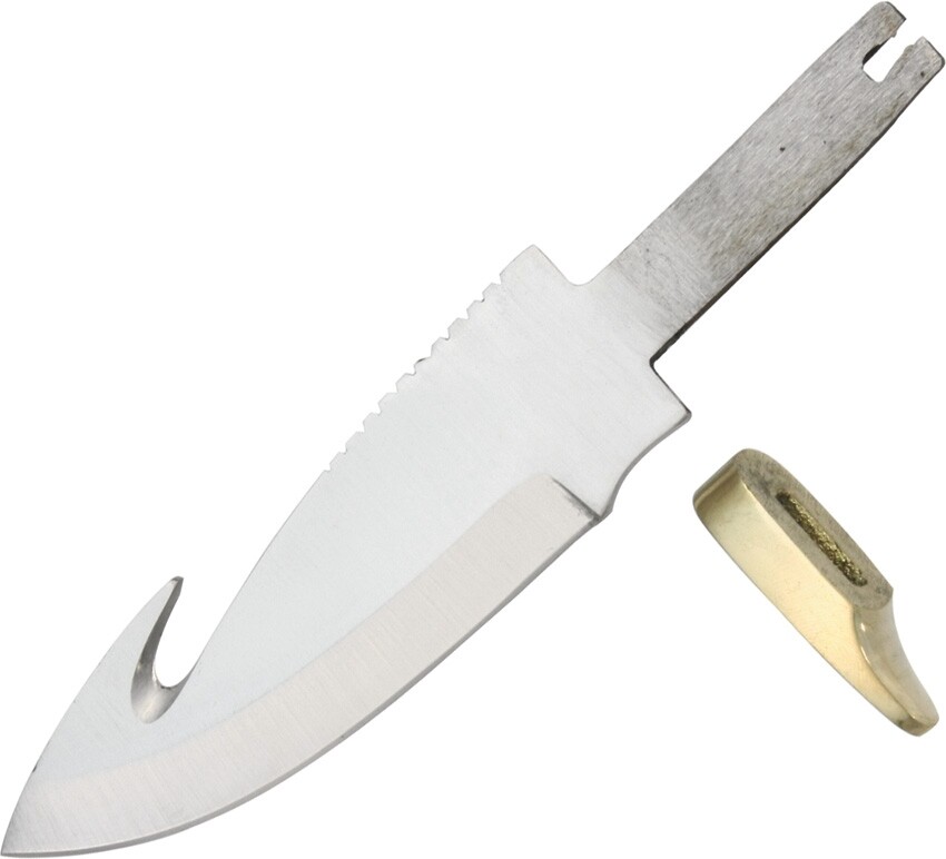 Knifemaking Fixed Knife 4" Stainless Steel Guthook Blade One Piece Construction