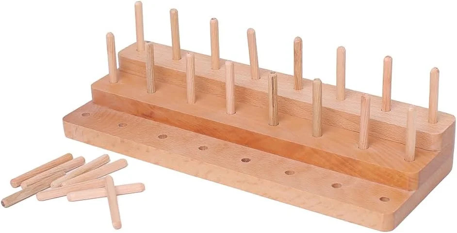 Wooden Fly Tying Thread Spool Stand,Spools Thread Holder Organizer for Tying Fly