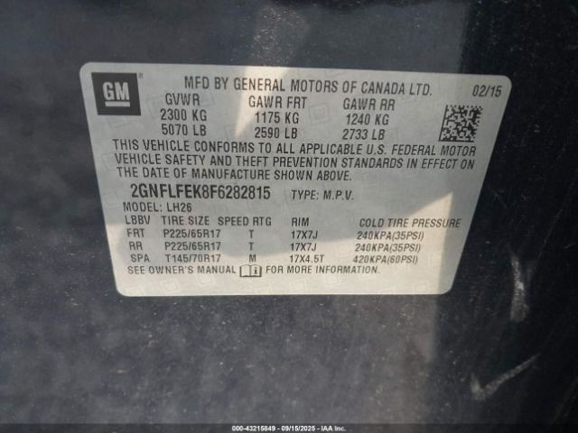 EQUINOX 2015 Glove Box 4928305