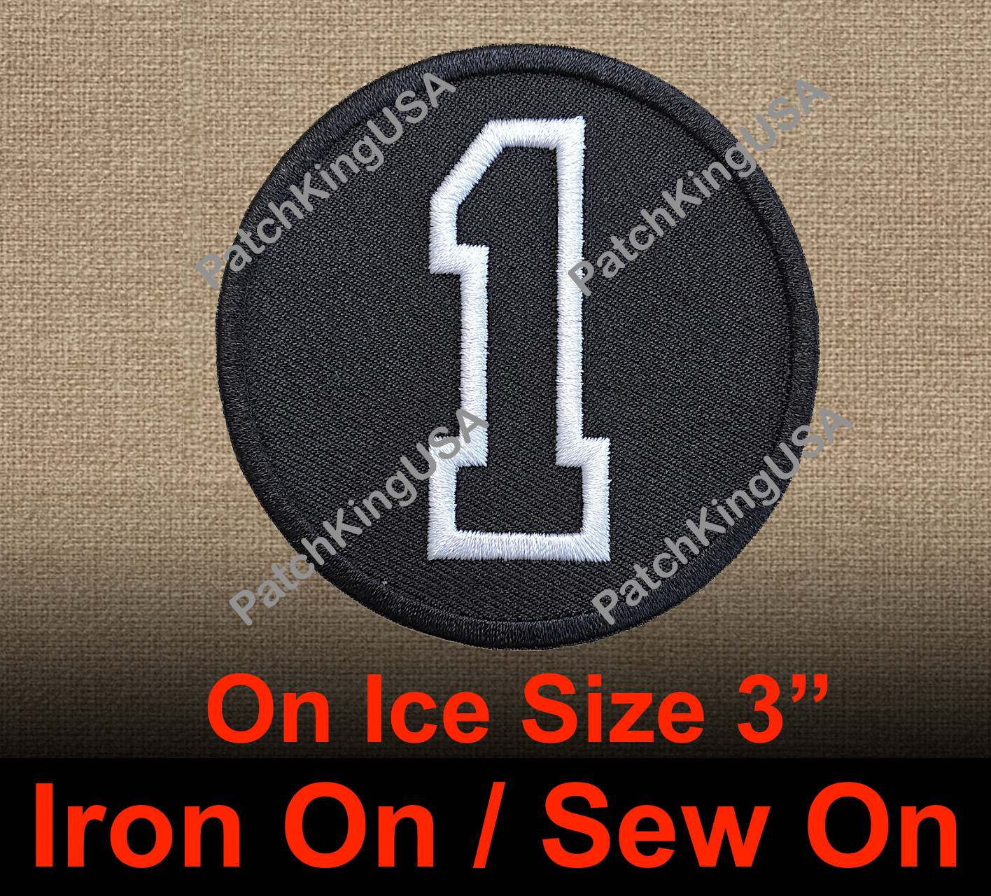 Bernie Parent #1 Patch Memorial Patch Philadelphia Flyers Hockey Jersey Patch  1