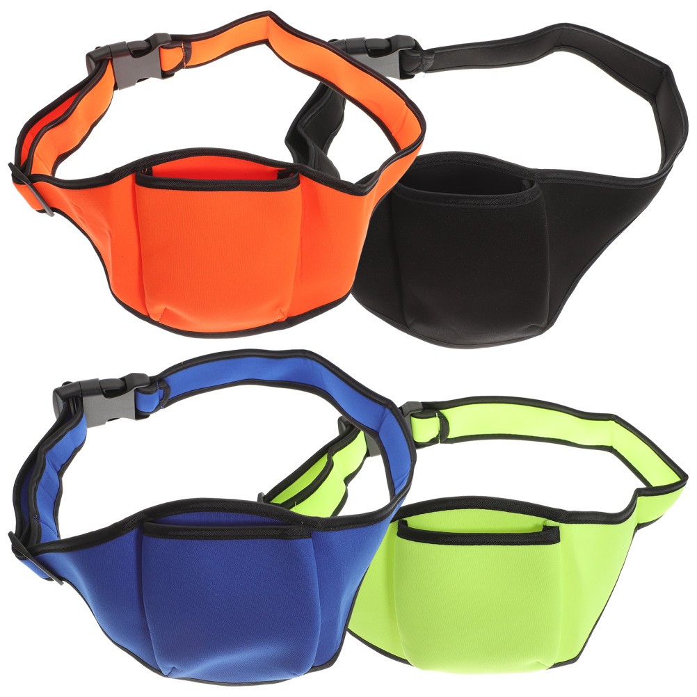 4Pcs Nylon Microphone Waist Belts Reusable Black Mic Holders for Fitness Classes