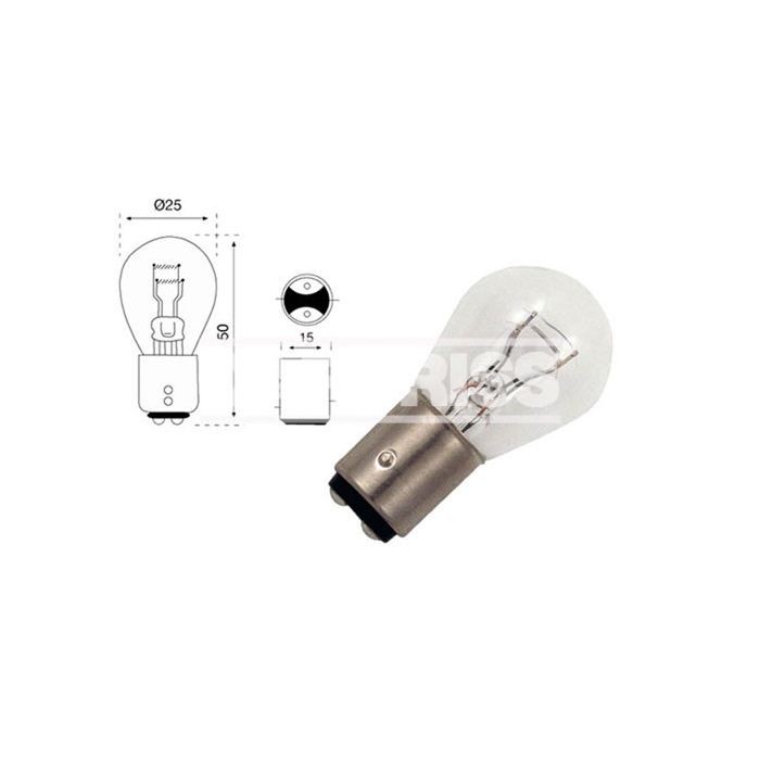 CARPRISS Blister 2 Bulbs for Car 2 Pole P21 12V 21/4W (10UD)