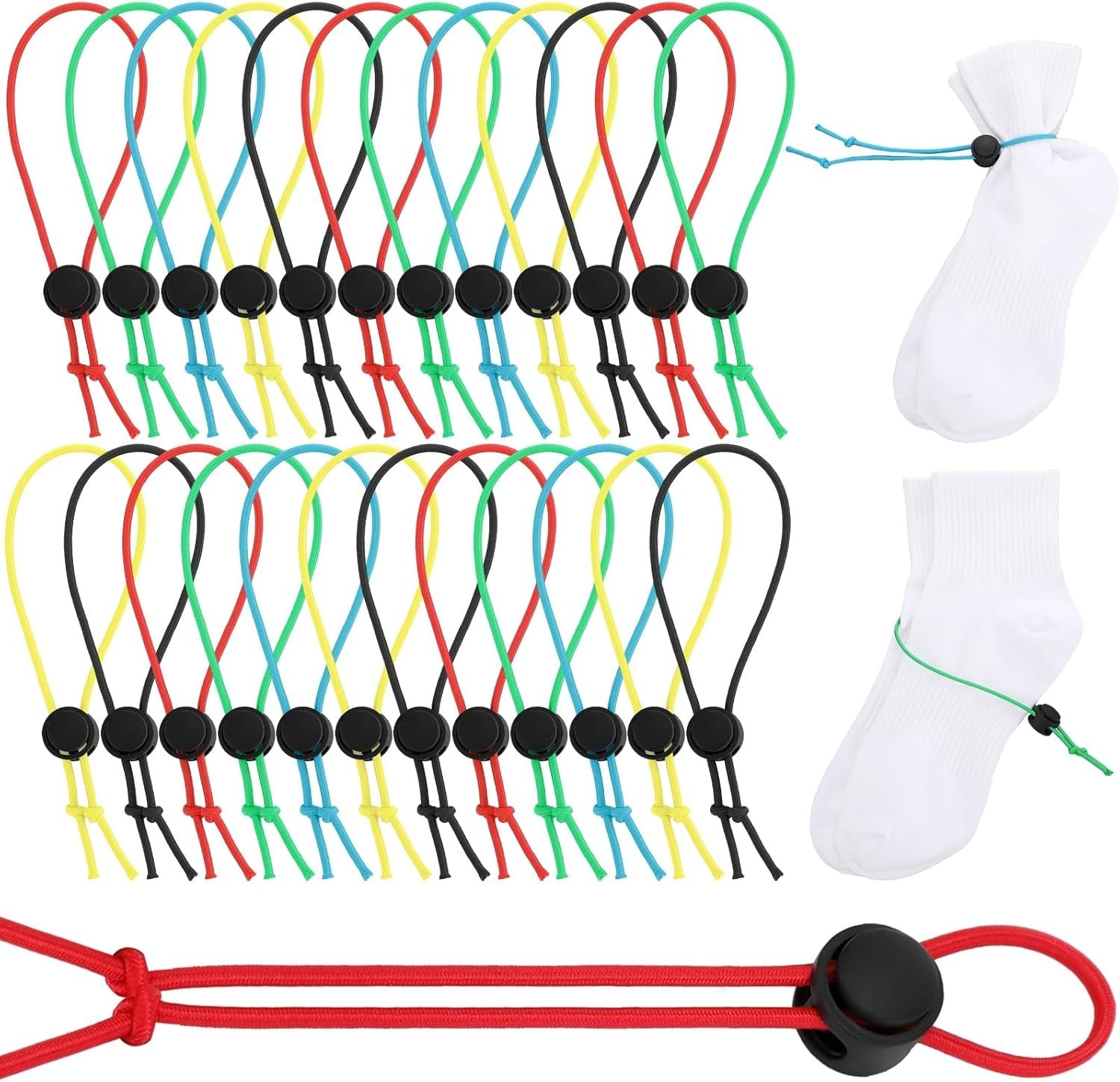 20/100 Pcs Sock Clips for Laundry Locks Your Socks Holder Stocking Tie Clips