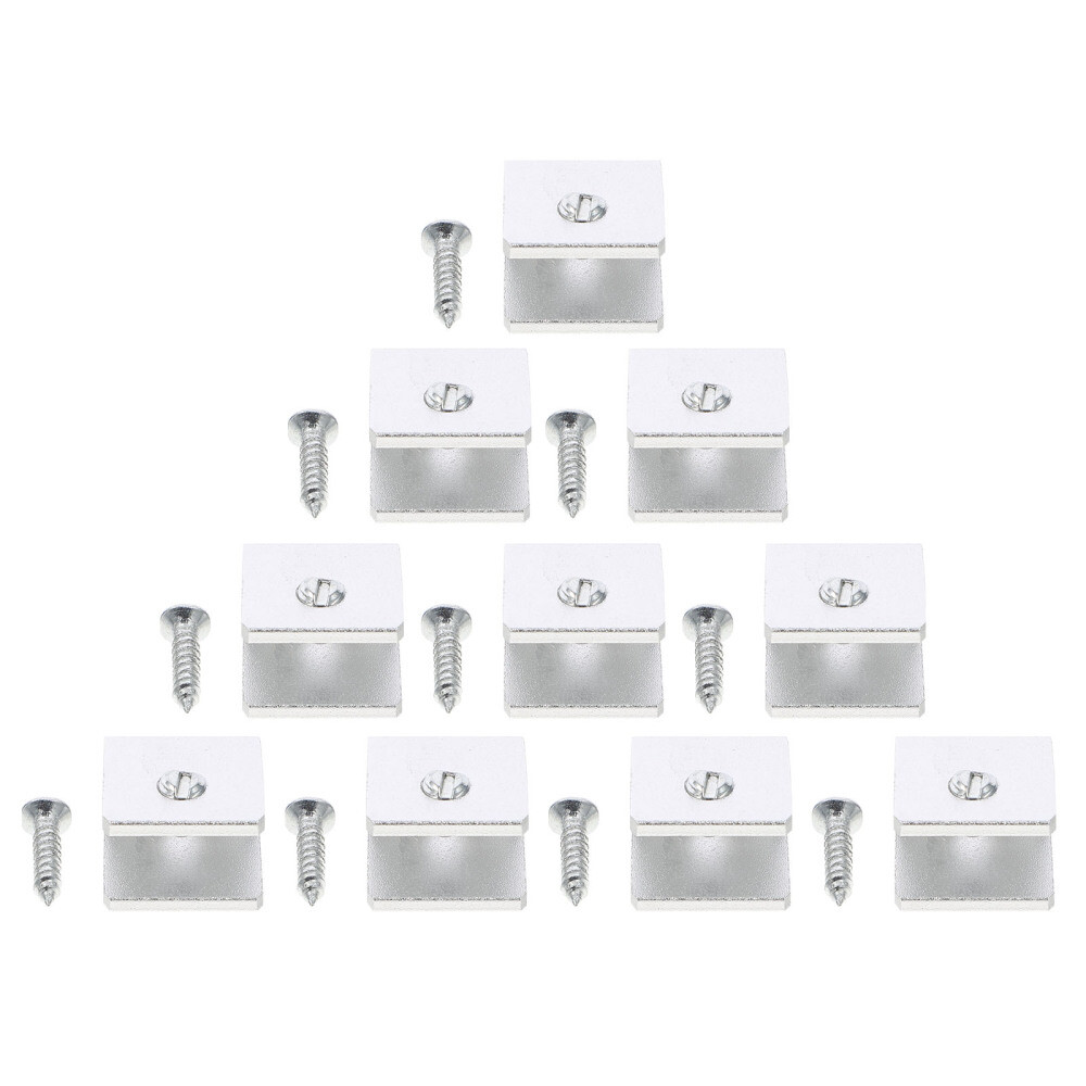 10 Pcs Glass Shelf Holders Bathroom Glass Shelf Brackets Glass Shelf Clamps