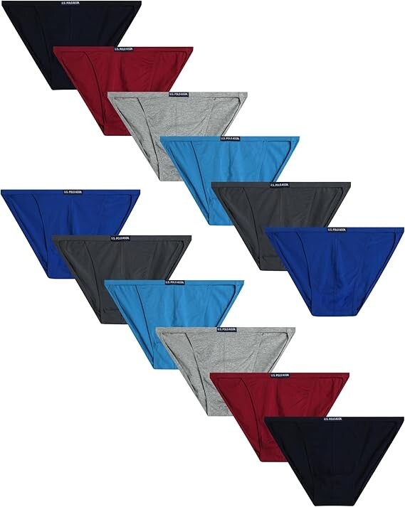 Men's US Polo ULTRA Cotton Lot Bikini Brief Underwear Colors 3, 6 or 12 Pack