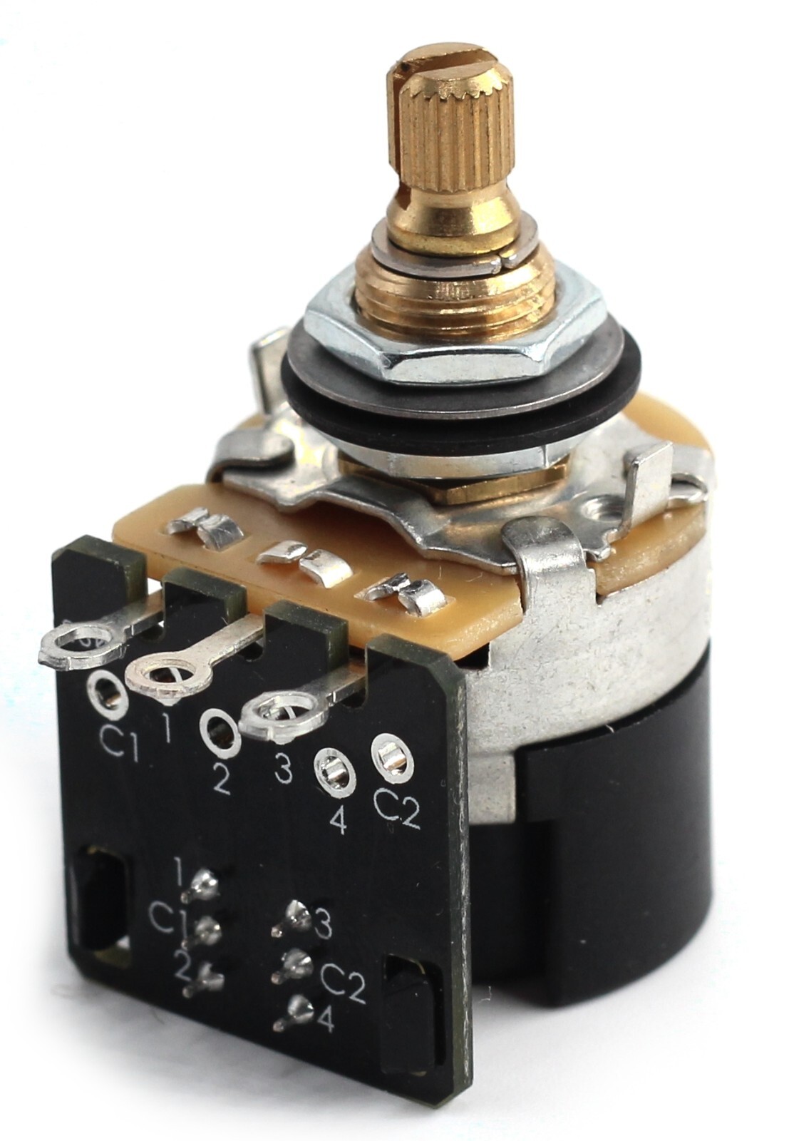 1x CTS 250K Pot 3/8” Short Split Shaft Audio Taper Push/Pull DPDT