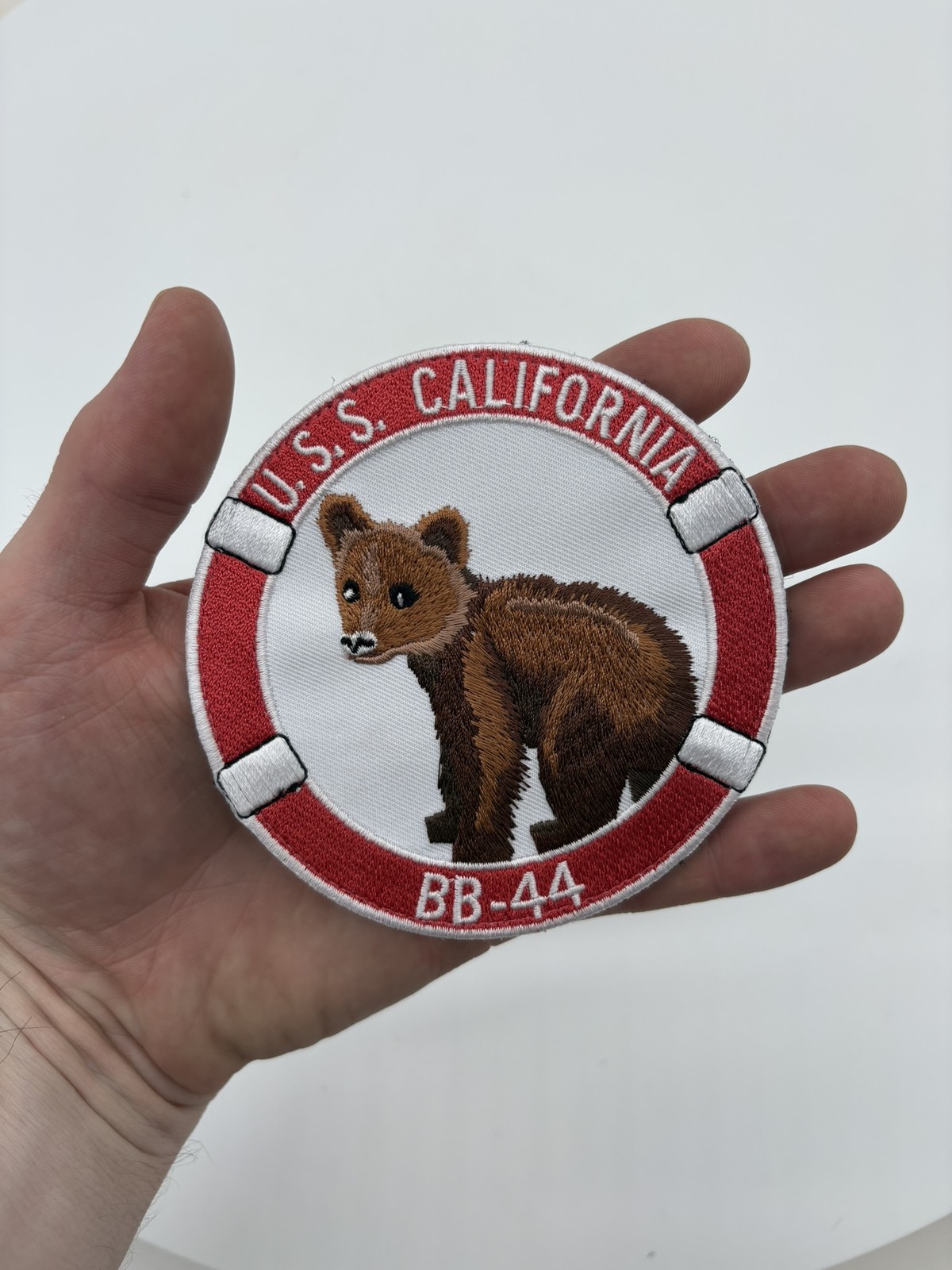 USS California BB-44 Patch - Hook and Loop, 4 inches
