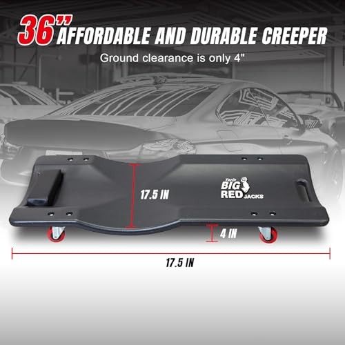 Torin 36" Rolling Garage Creeper, Shop Creeper Plastic Creeper-36inch-Black