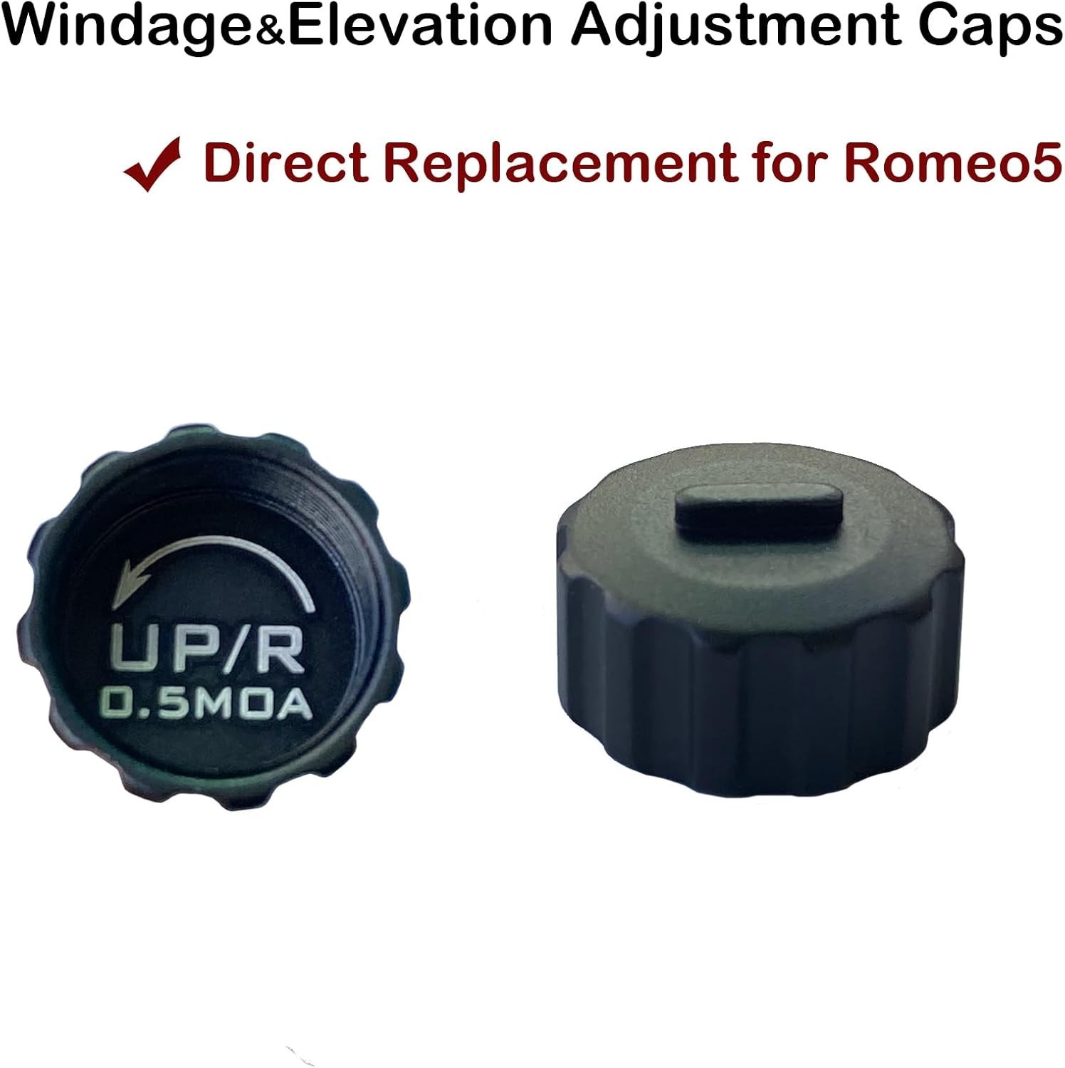 Aluminum Replacement Turret Caps for Shooting Efficiency - 2 Pack