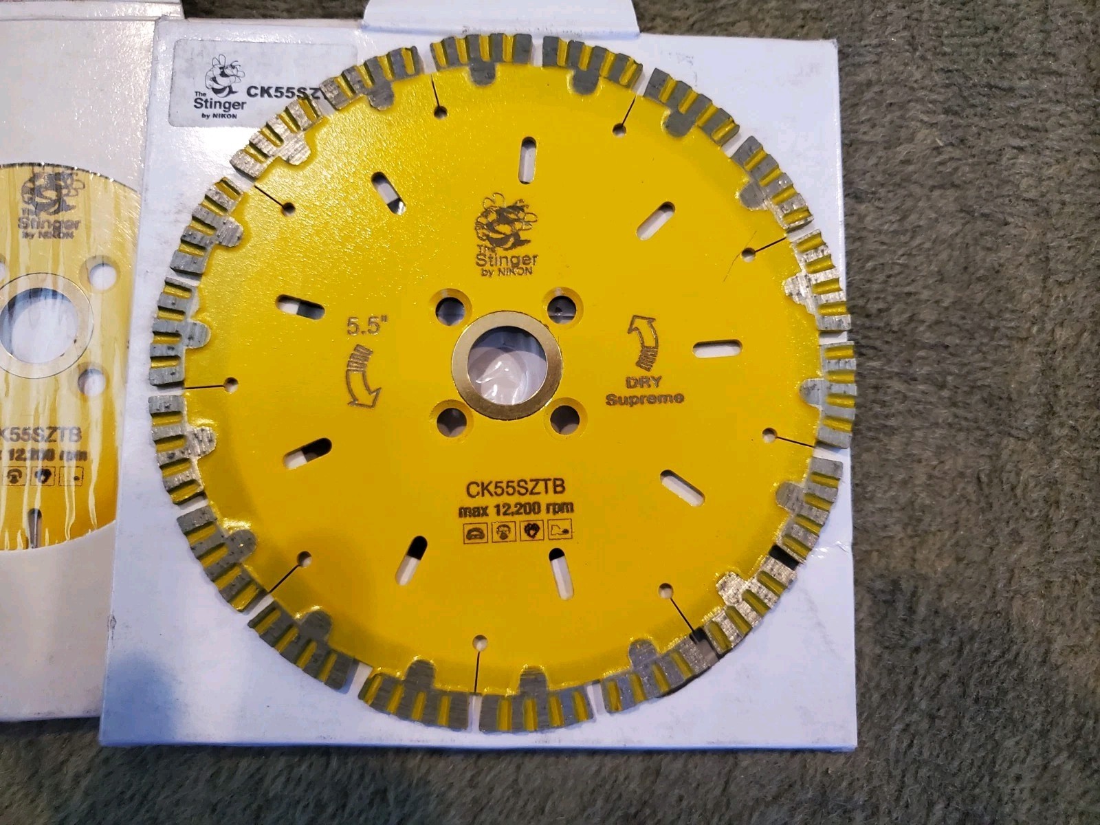 The STINGER Sub Zero Turbo Diamond Blade CK55SZTB 5.5" Stone Marble Granite