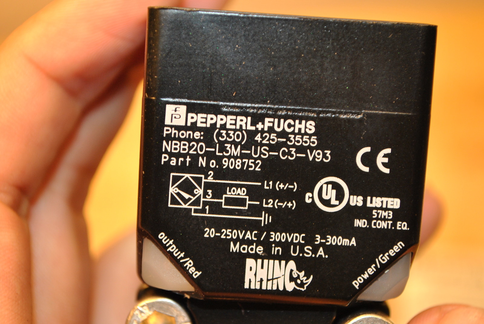 Pepperl & Fuchs NBB20-L3M-US-C3-V93 Inductive Sensor