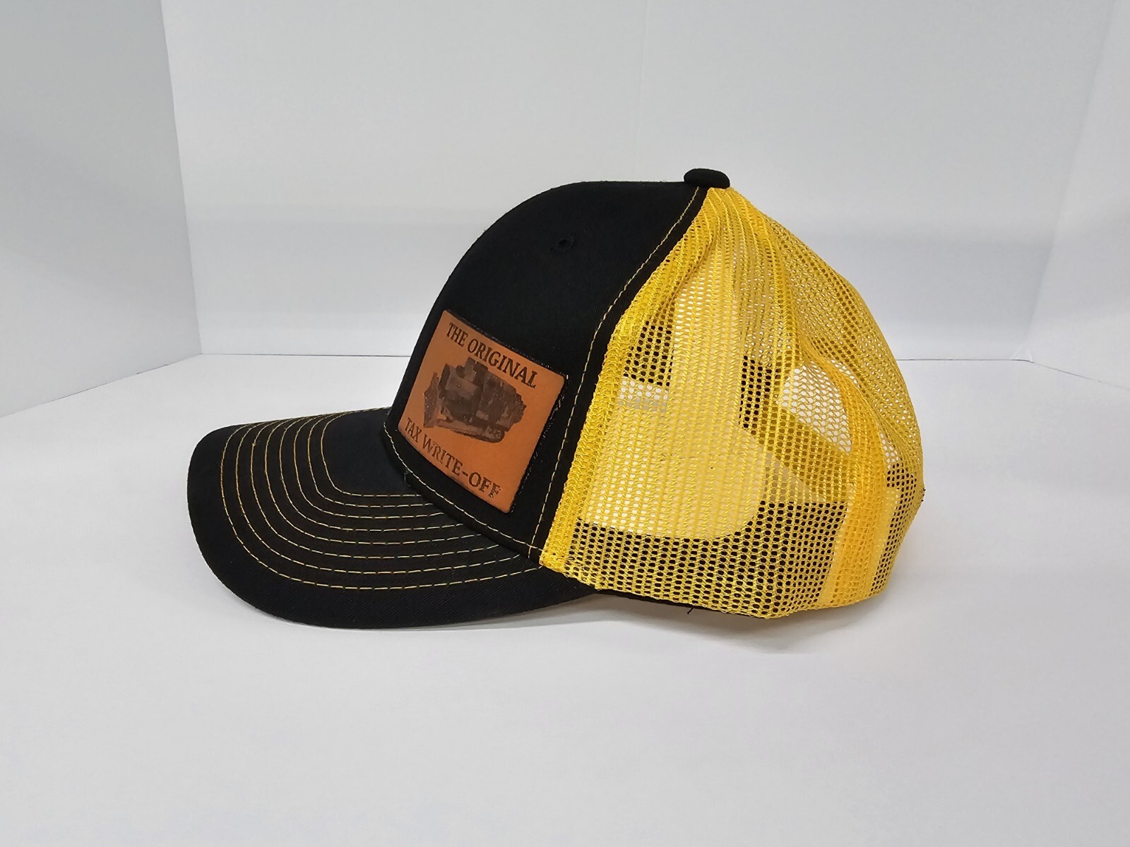 Killdozer - Custom Leather Patch Hat, Mesh Back, Richardson Style, Snap Back