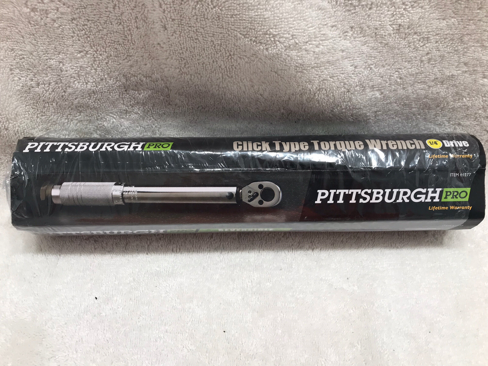 1/4 In. Drive Click Type Torque Wrench PITTSBURGH PRO 61277 Reversible.
