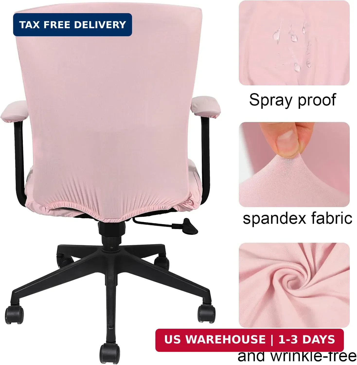 4 Pcs Office Chair Covers Set Computer Universal Protective Stretchable C