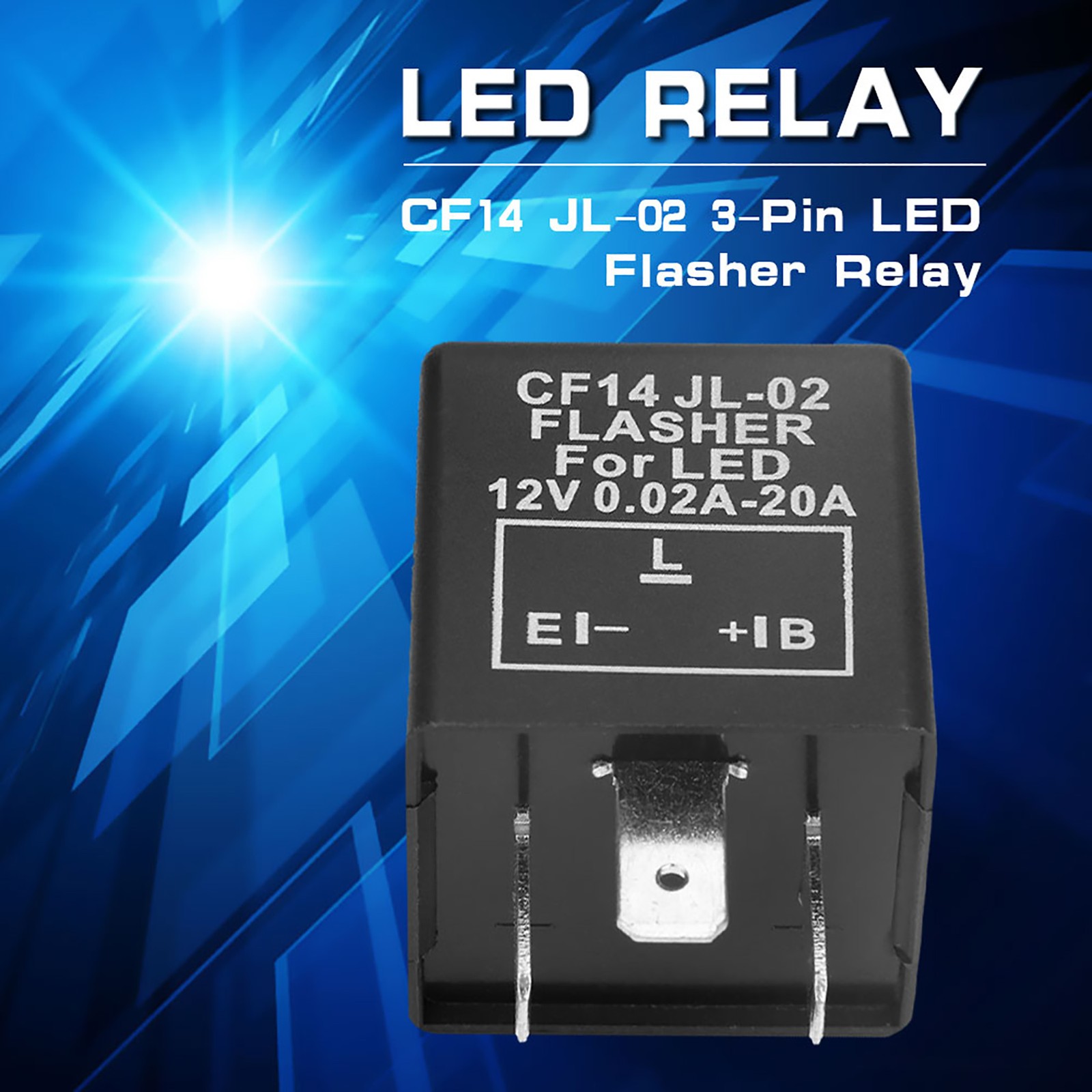 CF14 JL-02 3-Pin LED Flasher Flash Relay For Turn Light Hyper Flash New