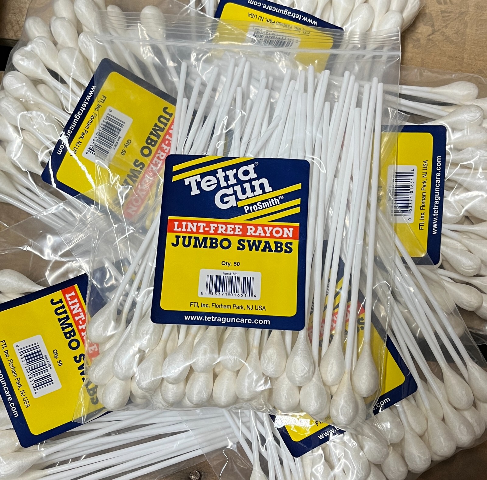 Tetra Gun Jumbo Swabs 9mm bore cleaning swab lint free rayon for all firearms