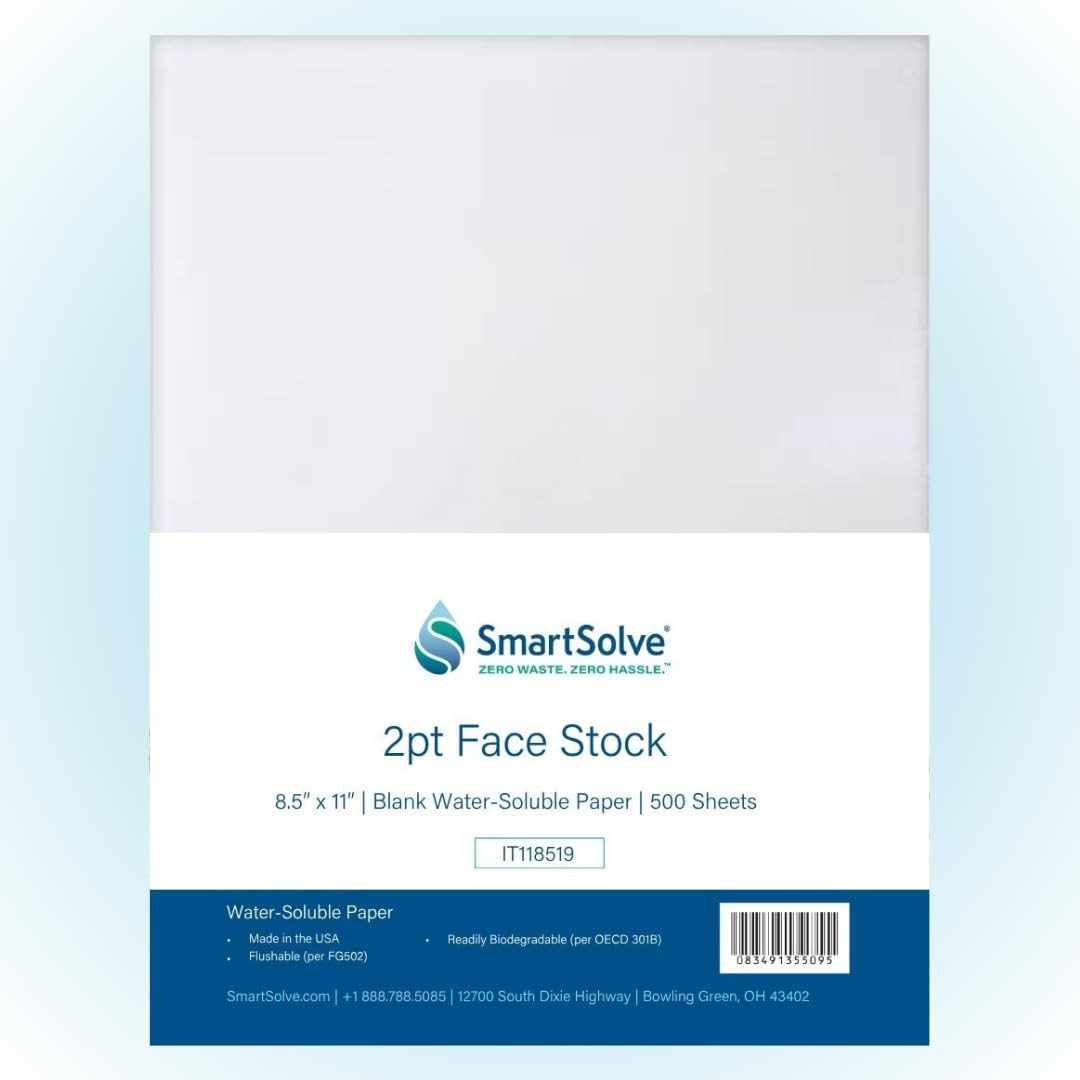 2 Pt. Water-Soluble Bio-Based Paper | Dissolves Quickly in Water |
