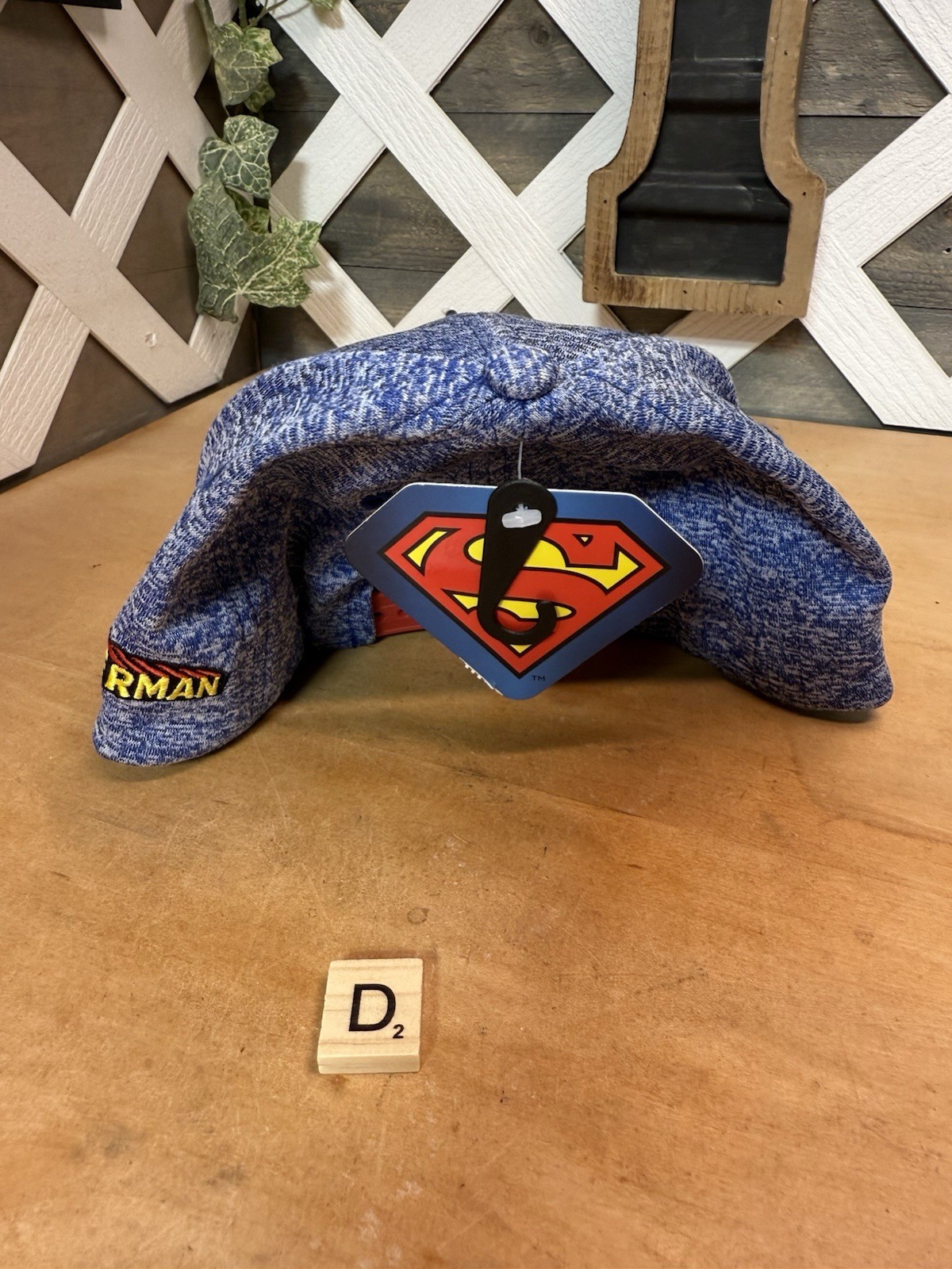 Superman Youth Size OSFM Original Blue Logo Adjustable Snapback Hat