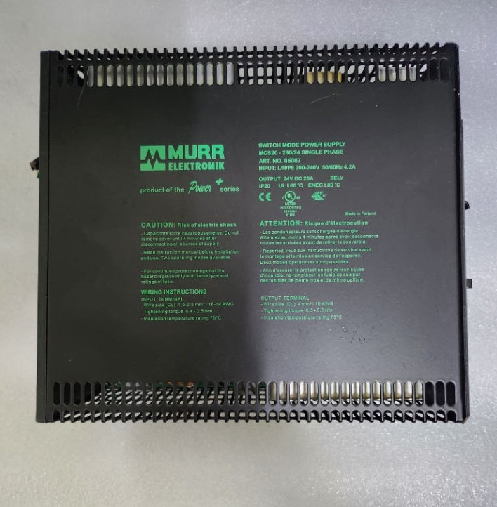 MURR ELEKTRONIK SWITCH MODE POWER SUPPLY MCS20-230/24
