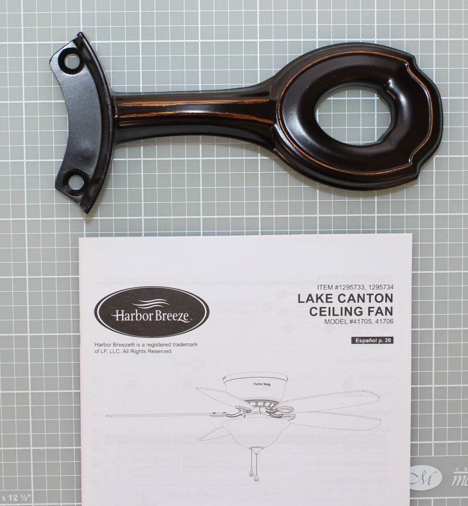 Harbor Breeze Lake Canton Ceiling Fan Parts: 1 BLADE ARM 07326/12 - Bronze. New