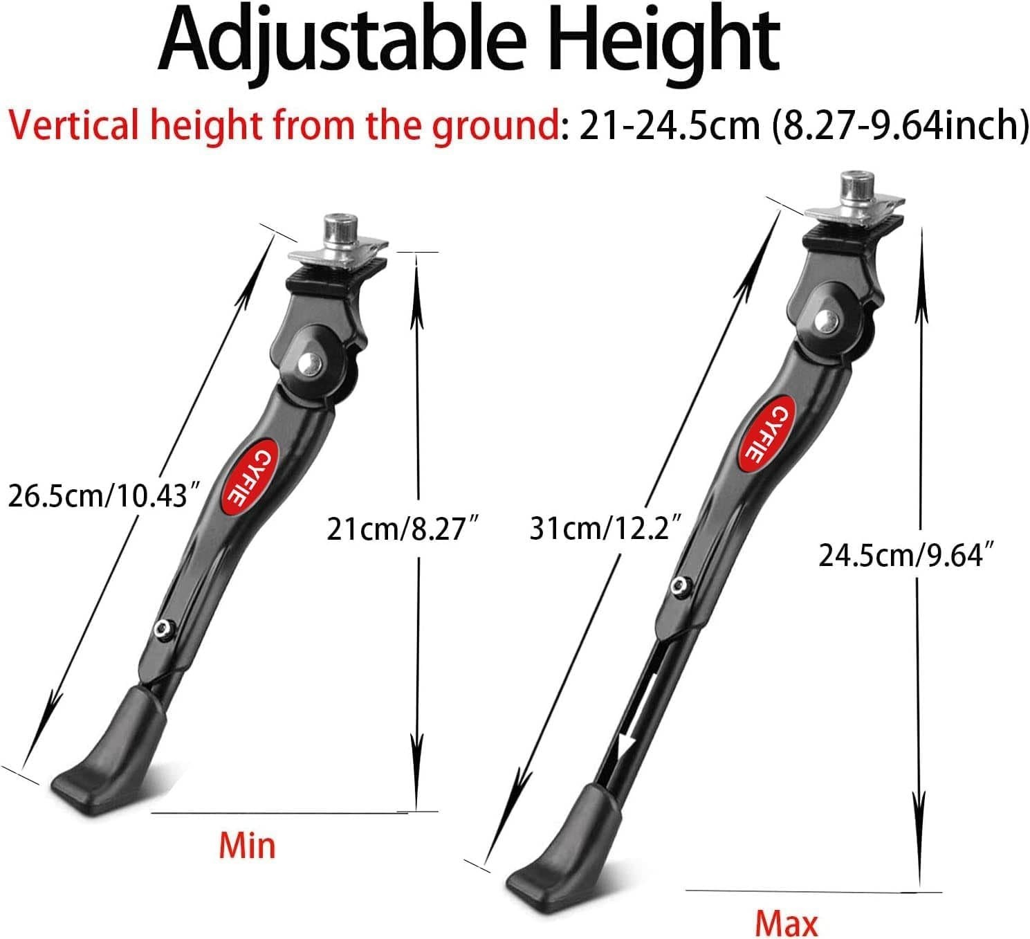 Lightweight Adjustable Bike Kickstand for 16-20 Inch Kids Mountain/Road Bikes