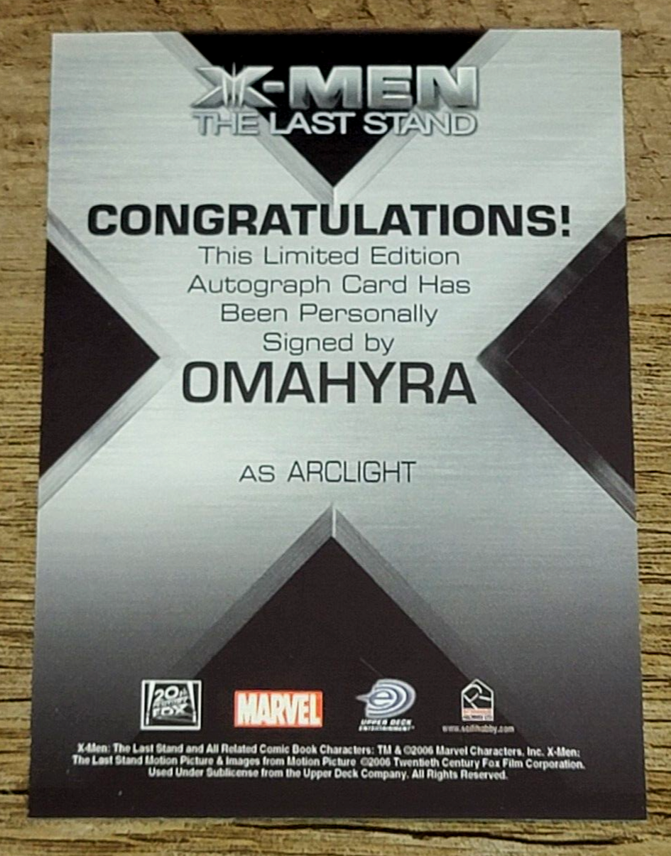 Rittenhouse Marvel X-Men The Last Stand Omahyra as Arclight Autograph
