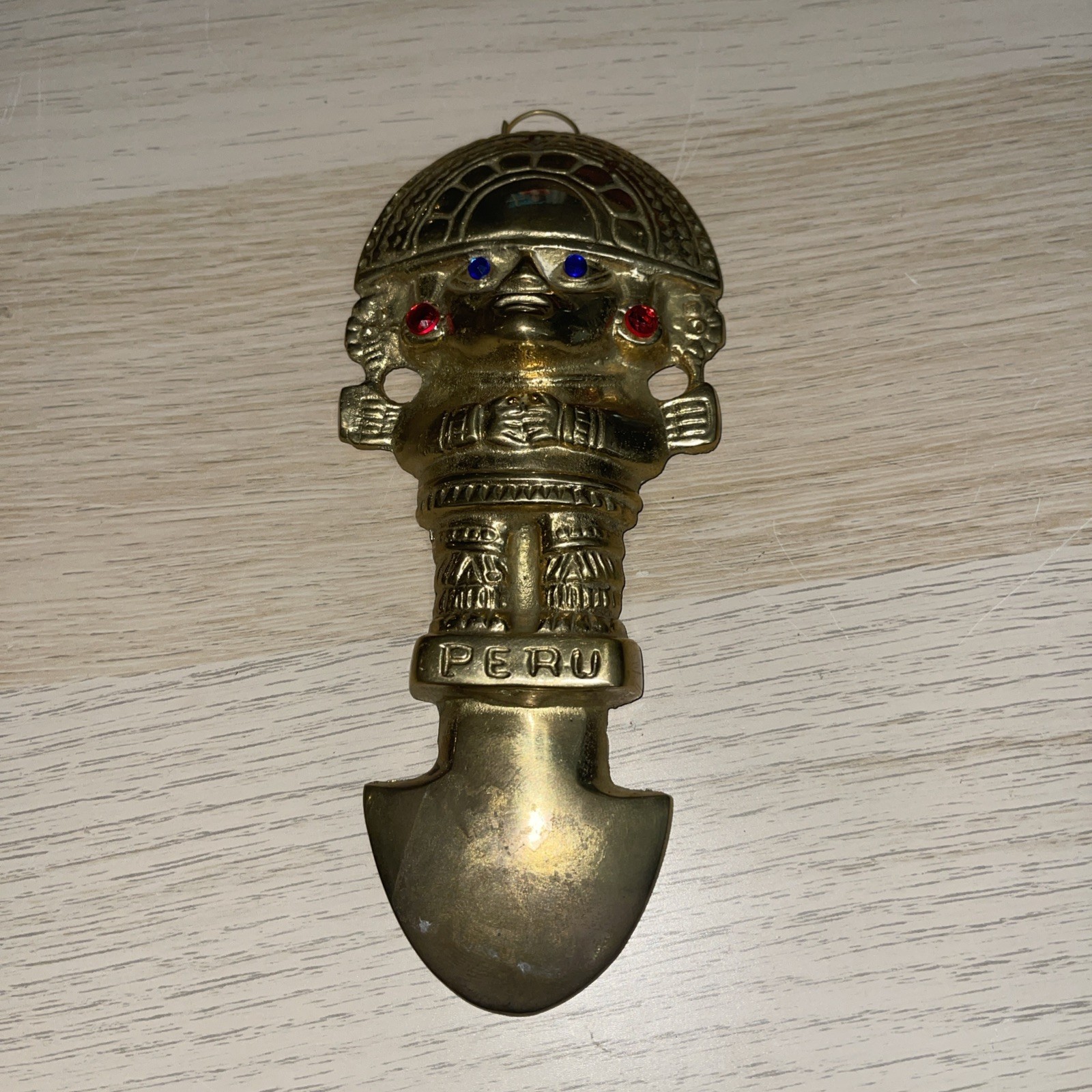 Decorative Solid Brass Perú Ceremonial Tumi Knife