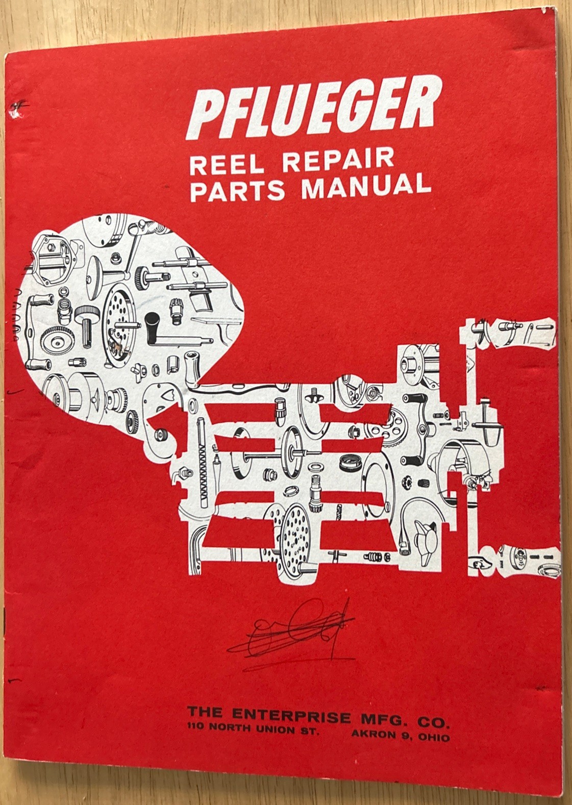 Vintage Pflueger Reel Repair Parts Manual (Akron, Ohio)