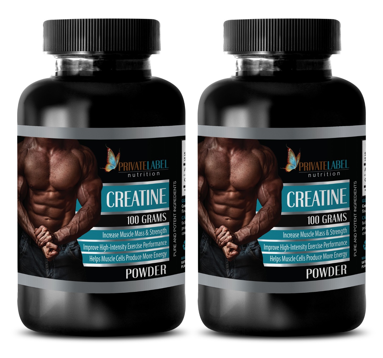 Brain and memory - CREATINE 100G - creatine to gain Muscle - 2 Bottles (Powder)
