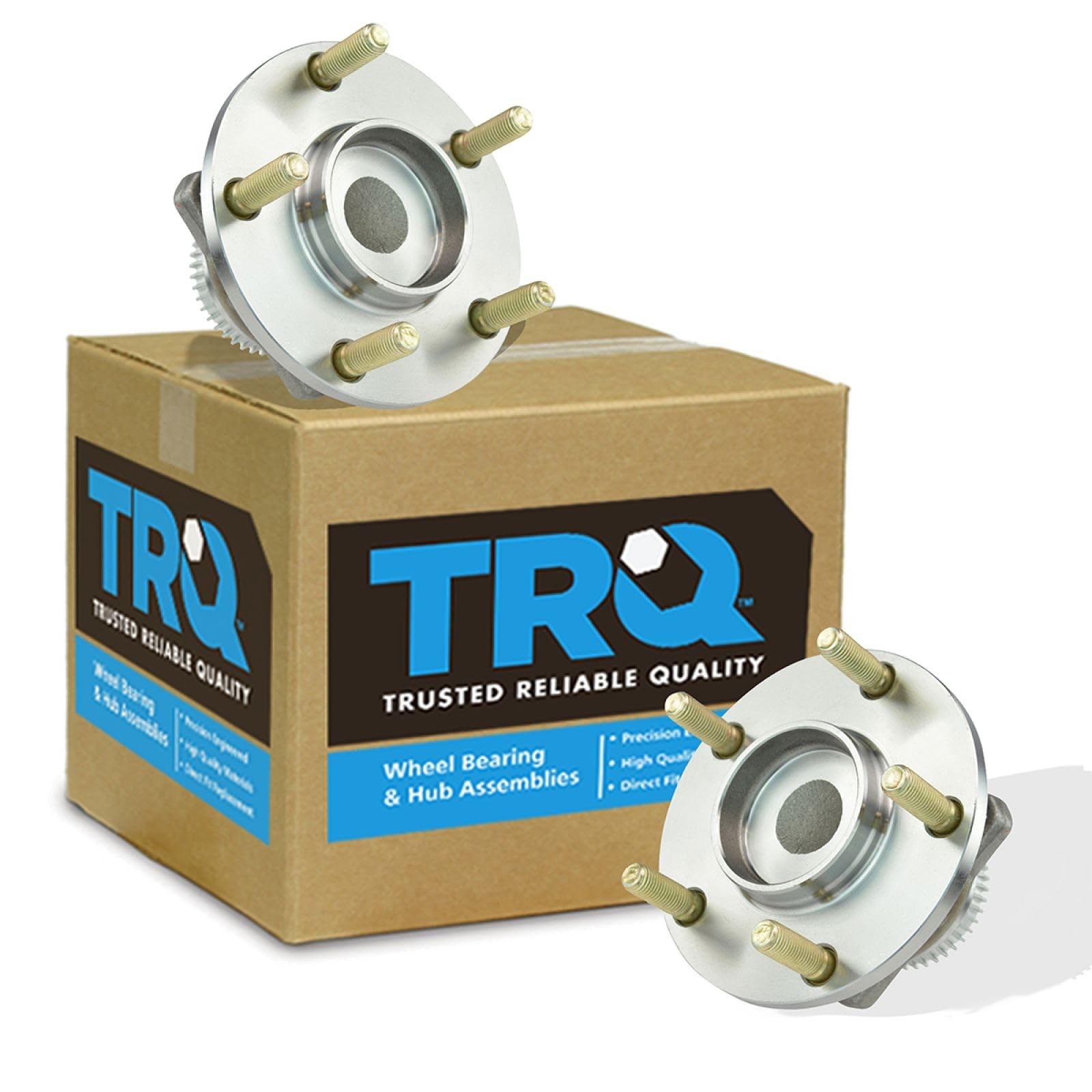 TRQ 2 Piece Rear Wheel Bearing & Hub Assembly Set Compatible with 2005-2012...