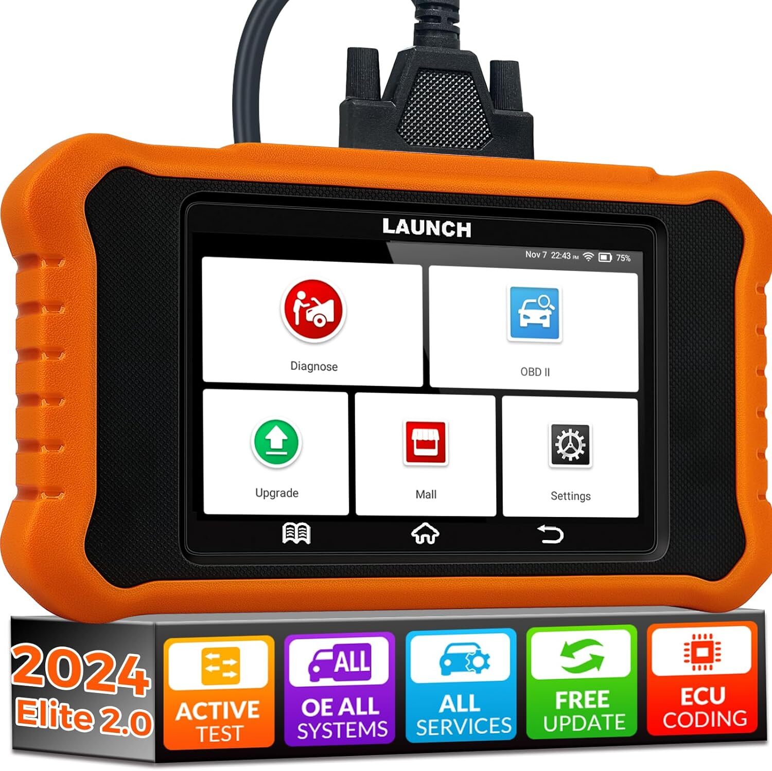 LAUNCH Elite 2.0 PRO for GM Bidirectional OBD2 Scanner Car Diagnostic ECU Coding