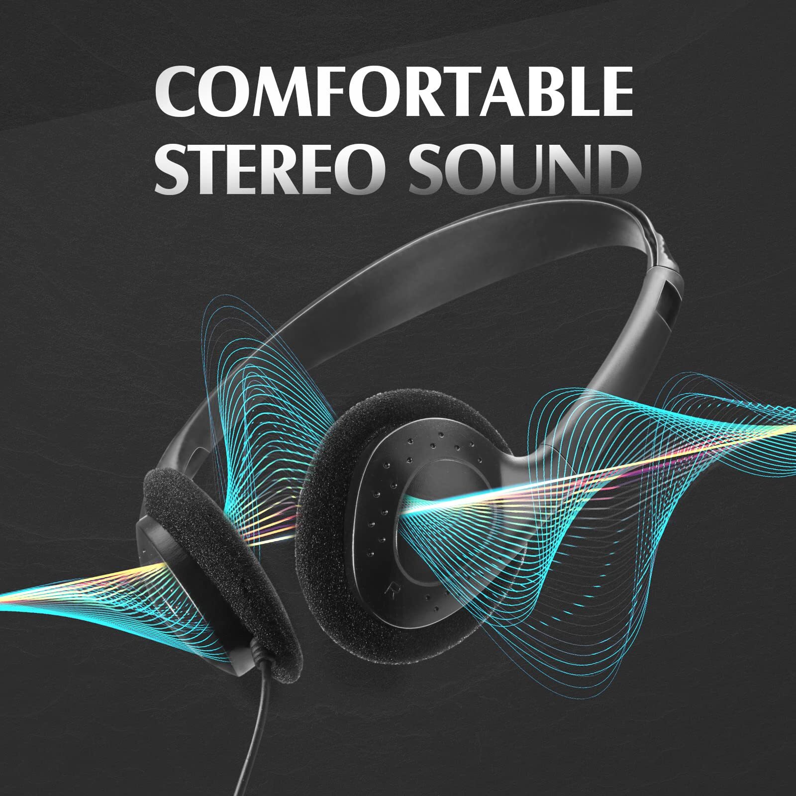 20 Pack Headphones Bulk for Classroom School Students Libraries Wired On Ear ...