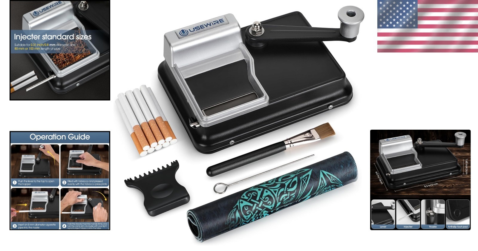 Eco-Friendly Manual Tobacco Rolling Machine - Create Custom Cigarettes Quickly