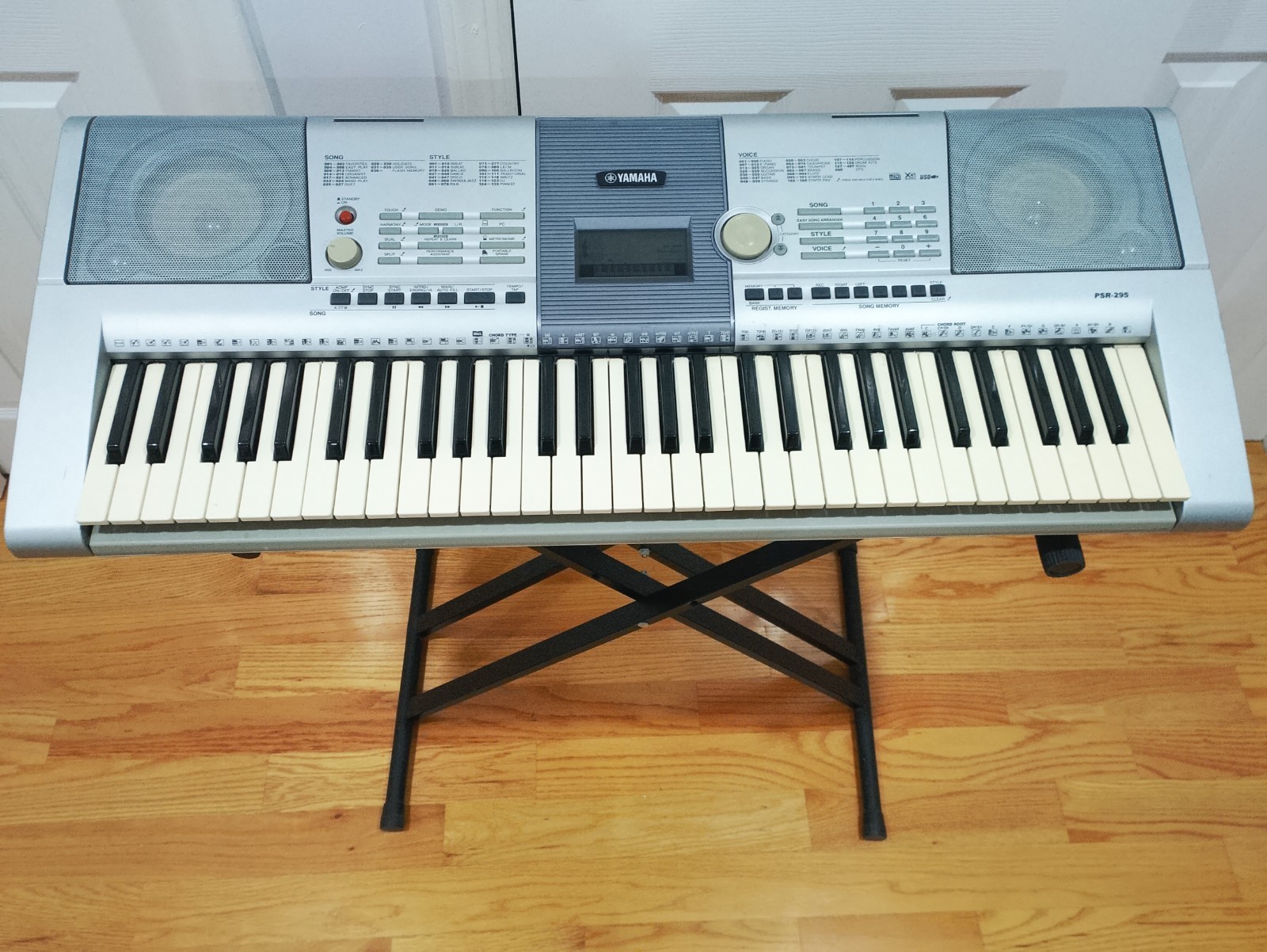 Yamaha PSR-295 Portable Portatone Electronic Keyboard With Stand and Power
