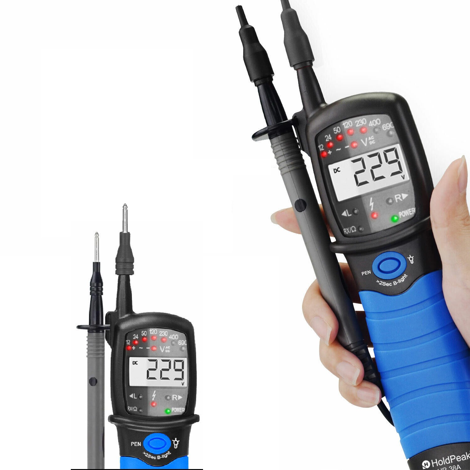 LED Electrical Voltage Power Detector Continuity Tester Non-Contact Pen 12-690V