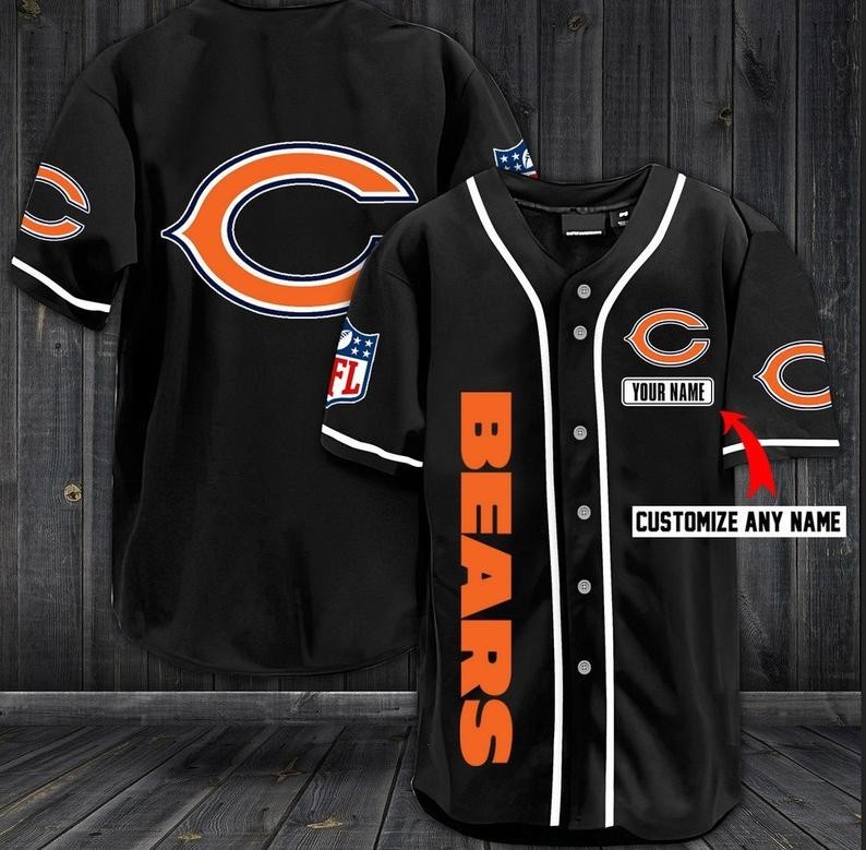 Personalized Unisex/Kid Chicago Bears Print Baseball Jersey Shirt Fanmade