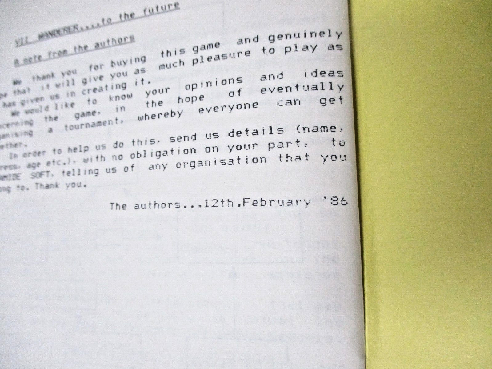Sinclair QL, Wander 3D Game, Instructions/Manual/Docs, Pyramide 1986 Langlois