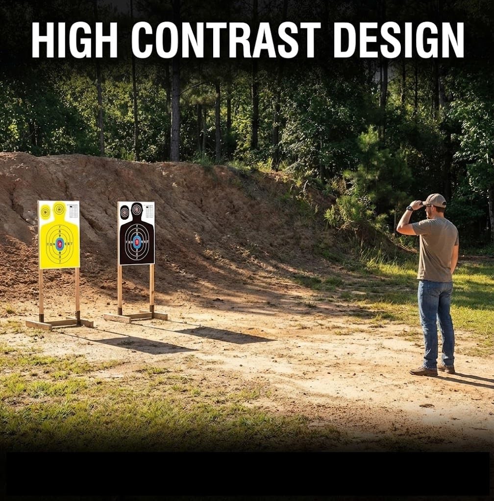 Paper Shooting Targets for Range Bulk 23"×35" Silhouette 24PC, Multicolor