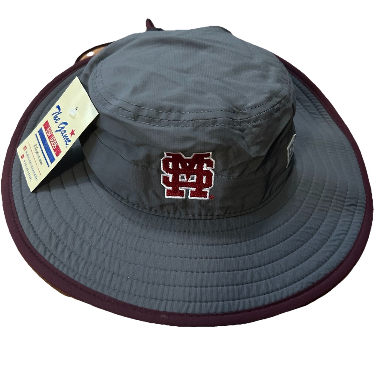 Mississippi State Bulldogs Bucket Boonie Hat Mens Adjustable The Game Grey